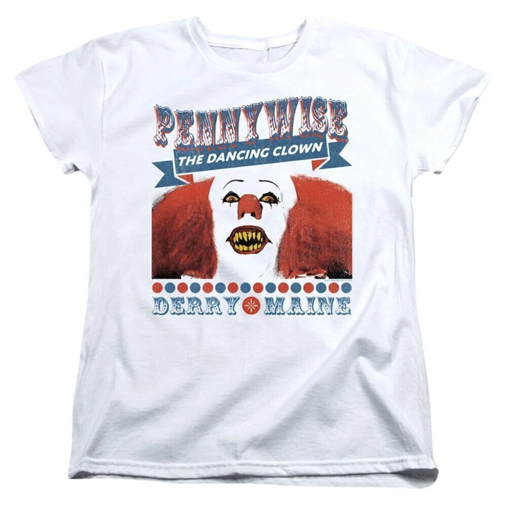 IT Movie Womens T-Shirt Pennywise The Dancing Clown White Tee 12